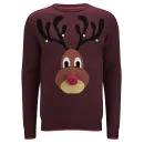 Threadbare Men's Rudolph Knitted Jumper - Red - S - Rouge Image 1