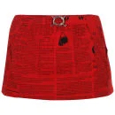 John Galliano Women's News Print Beach Skirt - Red - 10 - Rouge Image 1