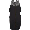 Neon Rose Women's Oversized Zip Front Dress - Black - 8 - Noir Image 1