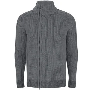 Ringspun Men's Glacier Point Zip Knit - Grey Marl - S - Gris Chiné Image 1