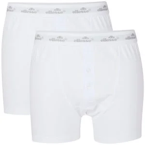 Ellesse Pack de 2 Boxers Hommes - Blanc - M - Blanc Image 1