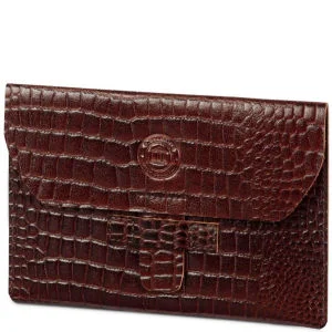 dbramante1928 Leather Kindle Touch Envelope - Crocodile Brown Image 1