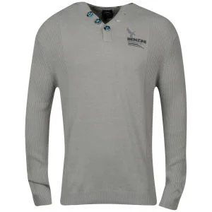 Benzini Men's Sonic Hooded Knit - Grey Marl - S - Gris Chiné Image 1