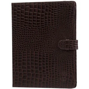 dbramante1928 Leather iPad Folio Case (iPad 2, 3, 4, Air, and Air 2) - Crocodile Brown Image 1