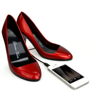 Stiletto Speaker Shoes - Gimme Tunes (Red) Image 1