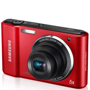 Samsung ES91 Compact Digital Camera (14MP, 5x Optical, 2.7 Inch LCD) - Red Image 1