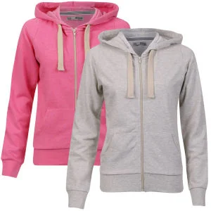 Brave Soul Women's 2-Pack Hoody - Cerise Pink/Oatmeal Marl - S - Cerise Pink/Oatmeal Marl Image 1