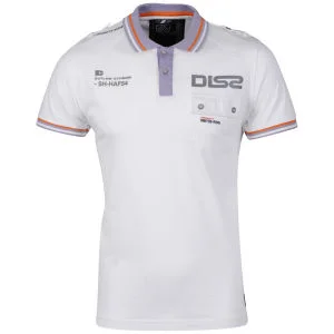 Dissident Men's Contrast Tipped Polo Shirt with Pocket - White - S - Blanc Image 1