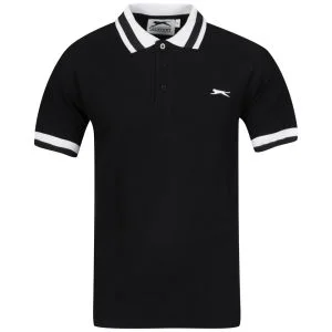 Slazenger Men's Waffle Polo - Black - S - Noir Image 1