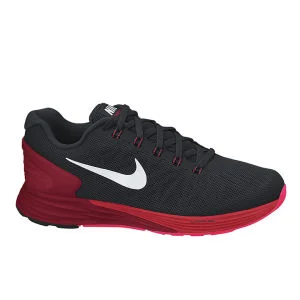 Nike Men's Lunarglide 6 Dynamic Support Running Shoes - Black/White/Gym Red - UK 7 - Noir Image 1
