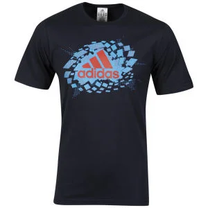 adidas Men's Explosion T-Shirt - Dark Navy/Red - S - Dark Navy/Red Image 1