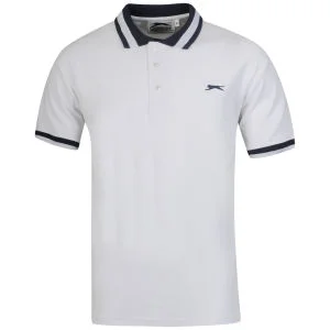 Slazenger Men's Waffle Polo - White - S - Blanc Image 1