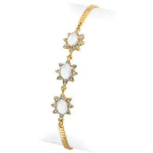 Bracelet Plaqué Or Opales Étoiles - One Size Image 1