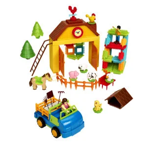 Jeu de Construction Bristle Blocks Lot de 66 briques - La ferme Image 1