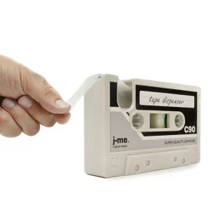 Cassette Shaped Tape Dispenser - Cool Grey Image 1