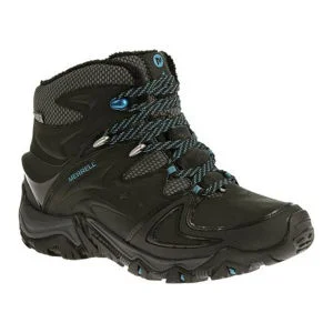 Merrell Women's Polarand 6 Waterproof Hiking Boots - Black/Blue - 4 - Black/Blue Image 1