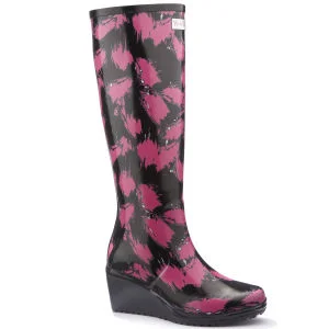 Wedge Welly Savvy Unique Wellington Boots - 3 - Noir Image 1