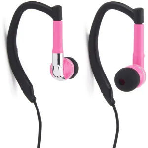 iHip Active Sports Earphones with Mic and Remote - Pink Image 1