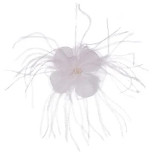Flower Fascinator Clip - White Image 1