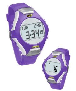 Skechers Wrist Band Watch & Heart Rate Monitor - Purple Image 1