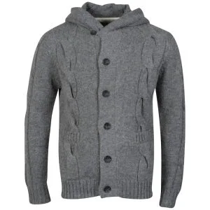 Jack & Jones Men's Cable Cardigan - Grey Marl - S - Gris Chiné Image 1