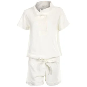 Chloe Women's Double Button Playsuit - White - 10 - Blanc Image 1