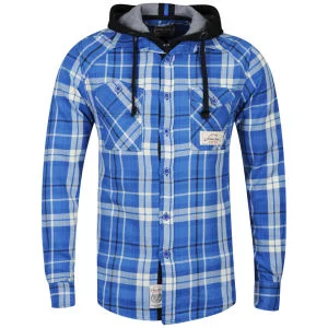 Brave Soul Men's Vatican Hooded Shirt - Navy - S - Navy Image 1