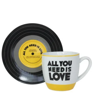 Lennon and McCartney Mug and Saucer Set - All You Need Is Love Image 1