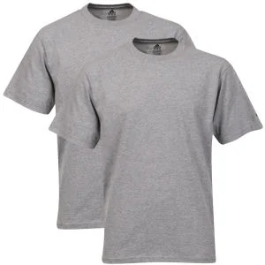 adidas Men's 2-Pack Plain T-Shirts - Grey - S - Gris Image 1