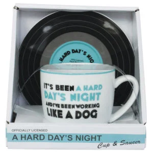Lennon and McCartney Mug and Saucer Set - A Hard Days Night Image 1