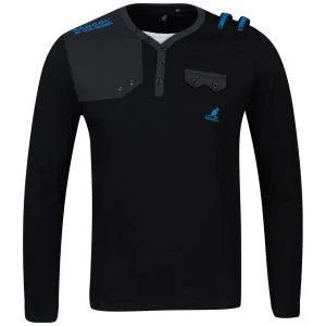 Kangol Men's Fez Jersey Long Sleeved T-Shirt - Black - S - Noir Image 1