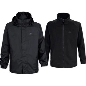 Trespass Men's 3 in 1 Brand Jacket - Black - S - Noir Image 1
