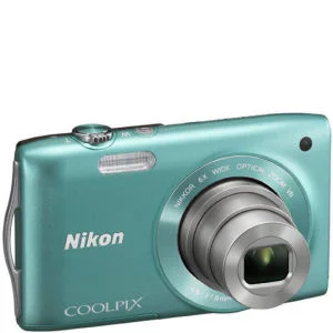 Nikon Coolpix S3300 Compact Digital Camera - Green (16MP, 6x Optical Zoom, 2.7 Inch LCD) - Grade A Refurb Image 1
