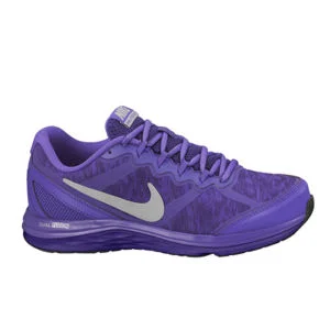 Nike Women's Dual Fusion Run 3 Flash Dynamic Support Running Shoes - Court Purple/Silver - UK 4 - Violet Image 1