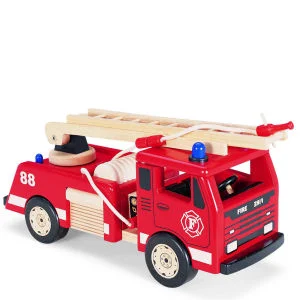 Pintoy Wooden Fire Engine Image 1