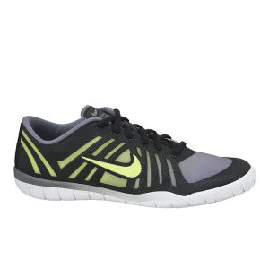 Nike Women's Free 3.0 Studio Dance Training Shoes - Cool Grey/Volt Green/Black - UK 4 - Gris Image 1