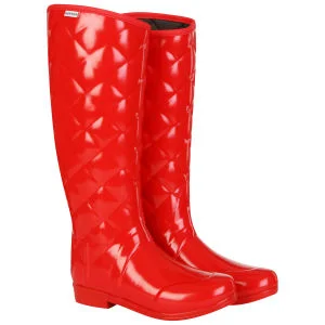 Hunter Women's Regent Savoy Wellies - Pillar Box Red - 3 - Rouge Image 1
