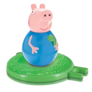 George Pig Weebles Wobbly Figure and Base Image 1