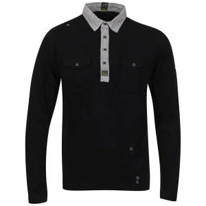 Brave Soul Men's Prometheus Jersey Combo Shirt - Black - S - Noir Image 1