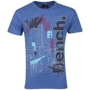 Bench Men's Big City Print T-Shirt - Blue - S - Bleu Image 1