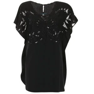 Sugarhill Boutique Woman's Sequinned Batwing Butterfly Dress - Black - 8 - Noir Image 1