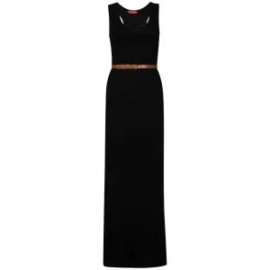 Influence Women's Racer Back Maxi Dress with Belt - Black - S-M - Noir Image 1