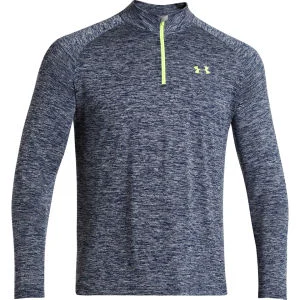 Under Armour Men's Tech 1/4 Zip Top - Academy/High-Vis Yellow - S - Academy/High-Vis Yellow Image 1