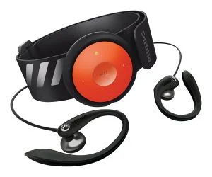 Philips GoGEAR FitDot 4GB MP3 Player - Black/Orange Image 1