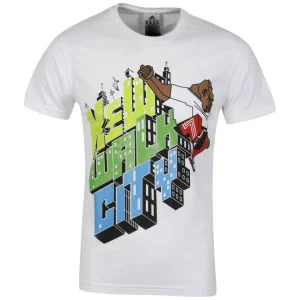 adidas Men's New Walk City T-Shirt - White/Slime - XS - White/Slime Image 1
