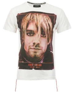 House of The Gods Men's Kurt Cobain T-Shirt - White - XL Image 1