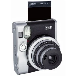 Fujifilm Instax Mini 90 Instant Photo Camera Bundle with 20 Photo Film Pack - Black Image 1