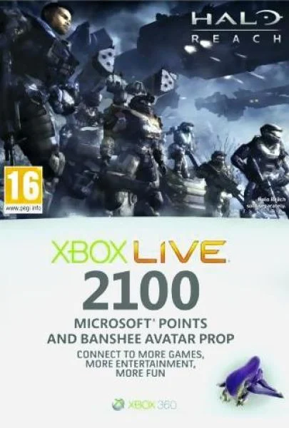 Xbox Live 2100 Points Card (Halo Reach Theme) Image 1