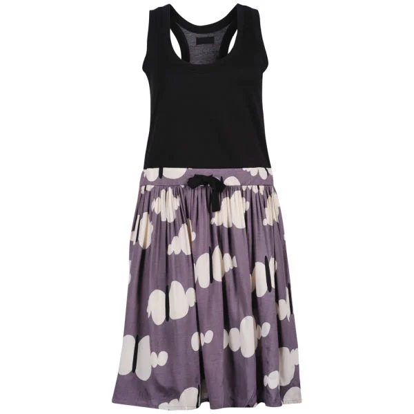 Numph Women's Vibe Cloud Print Dress -Shade Grey - M - Gris Image 1