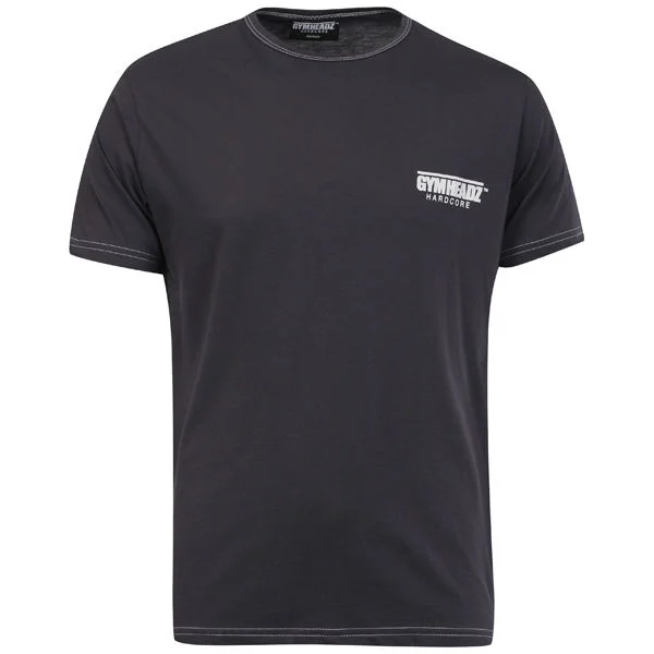 Gymheadz Sportswear Men's Hardcore T-Shirt - Grey - S - Noir Image 1